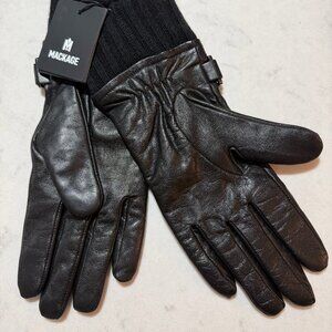 Mackage Cuffed Lined Leather Gloves NWT - TOUCHSCREEN CAPABLE
